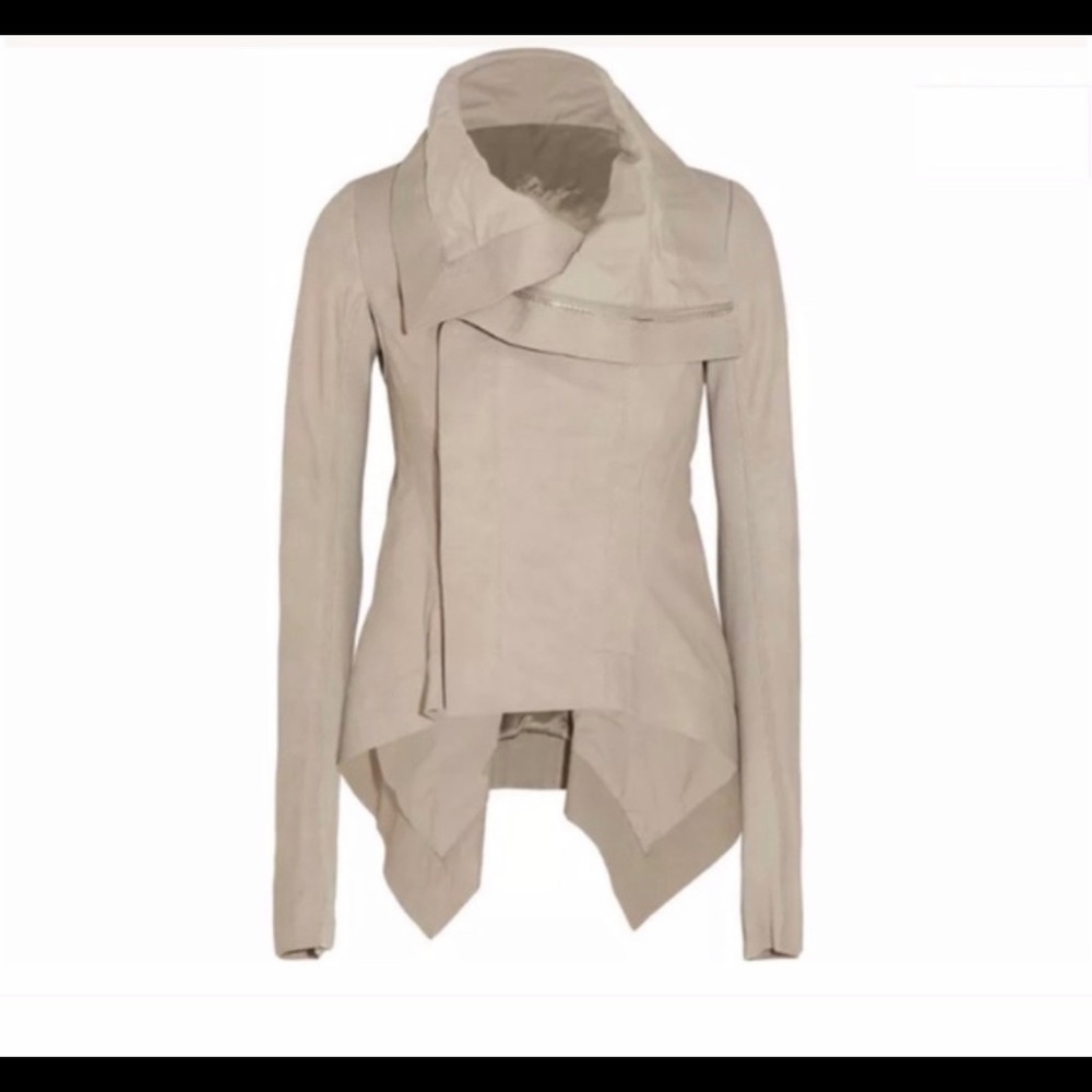 Original Rick Owens Nadia Brushed Lamb Leather Jacket. Brand new!
